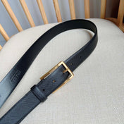 PRADA 25S BELT 30 MM IN BLACK CALFSKIN 580045