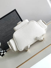 CC DUMA BACKPACK 21 IN WHITE CALFSKIN