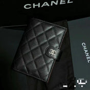 CC BIFOLD WALLET CAVIAR 14 BLACK GRAINED CALFSKIN