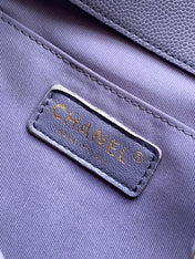 CHANEL 25S BACKPACK 17.5 CM IN PURPLE LAMBSKIN