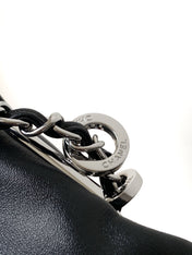 CHANEL 25S HOBO BAG 40 CM IN BLACK SMOOTH CALFSKIN