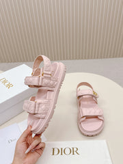 DIOR BACK-STRAP SANDALS 25S IN PASTEL PINK CALFSKIN