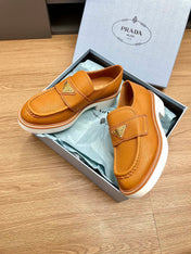 PRA CHOCOLATE LOAFERS BRONZE CALFSKIN