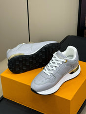 LV NEO RUN AWAY SNEAKER IN STEEL GRAY CALFSKIN