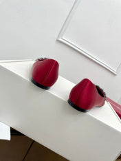 EFFLORESCENCE BALLERINAS IN RED GLITTER FABRIC