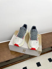 LOEWE 26S CLOUDTILT SNEAKER IN DARK GRAY AND WHITE RECYCLED POLYESTER