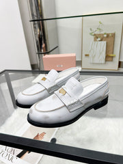 PENNY LOAFERS IN WHITE BLEACHED CALFSKIN