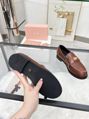 PENNY LOAFERS IN BROWN BLENDED CALFSKIN