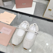 RUCHES NAPPA BALLERINAS IN OFF WHITE SUEDE