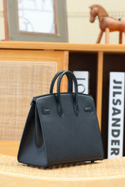 BIRKIN FAUBOURG TOUCH 20 IN BLACK CALFSKIN WITH SILVER HARDWARE