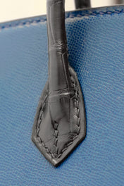 BIRKIN FAUBOURG TOUCH 20 IN NAVY MIX CLASSIC BLUE CALFSKIN WITH SILVER HARDWARE