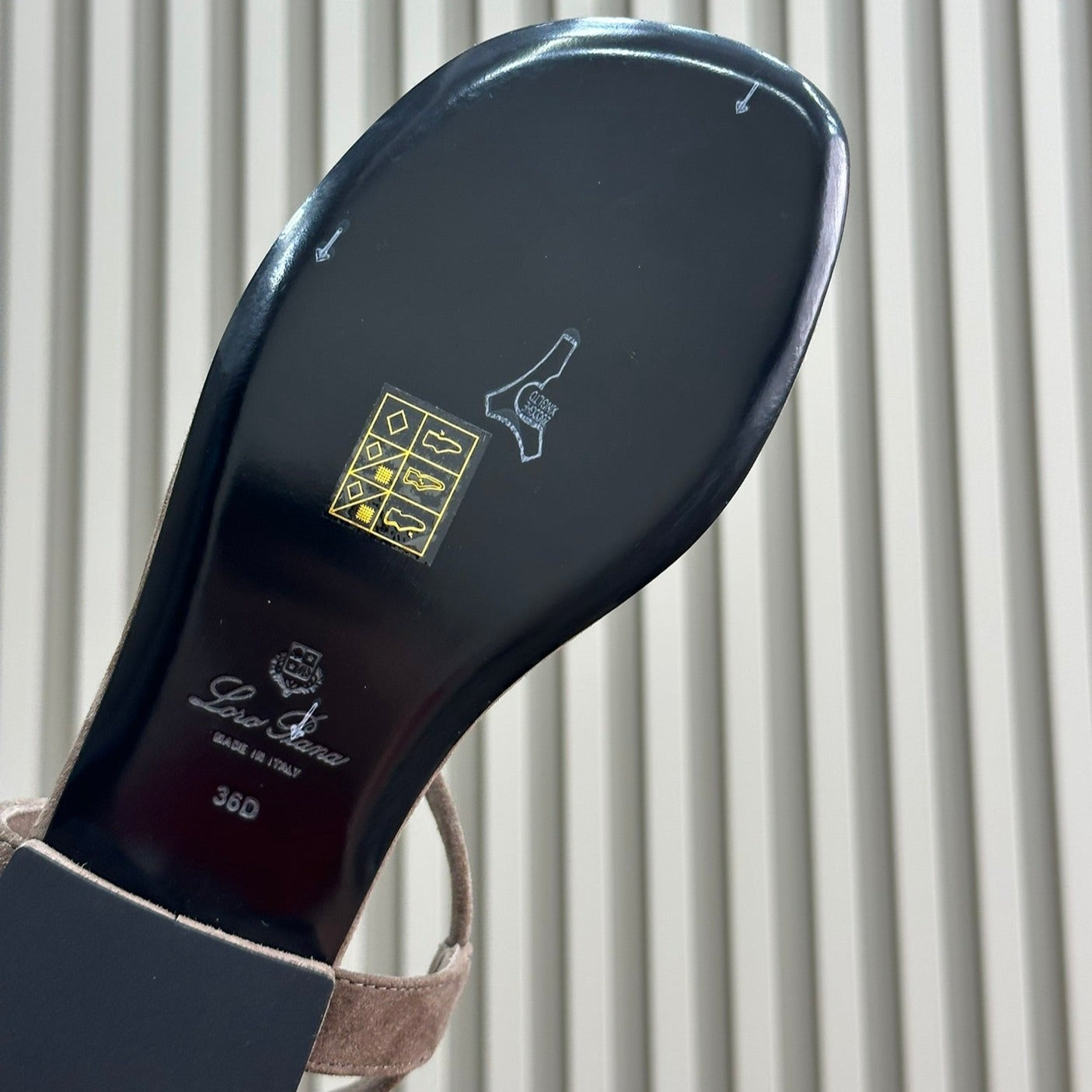 Loro Piana Medium Gray Mindil Sandal In Leather