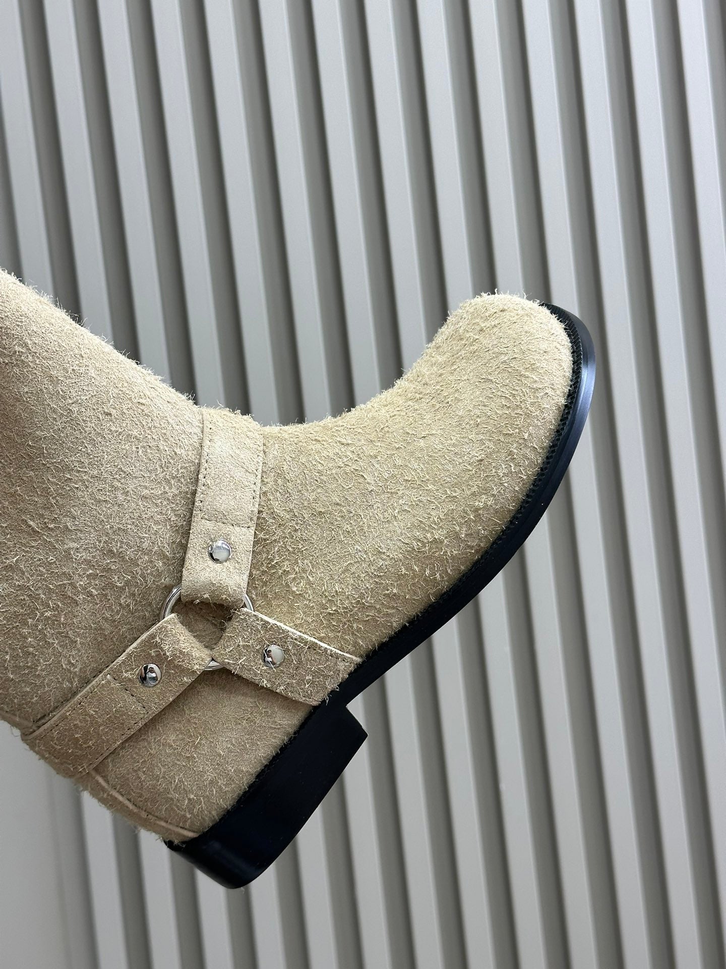 LW CAMPO BIKER BOOT KHAKI SUEDE