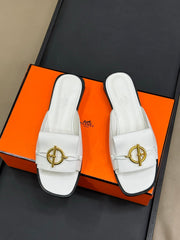 ISLE SANDAL IN WHITE CALFSKIN