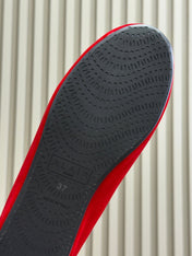 ALAIA 25S BALLET FLATS IN BRIGHT RED VELVET