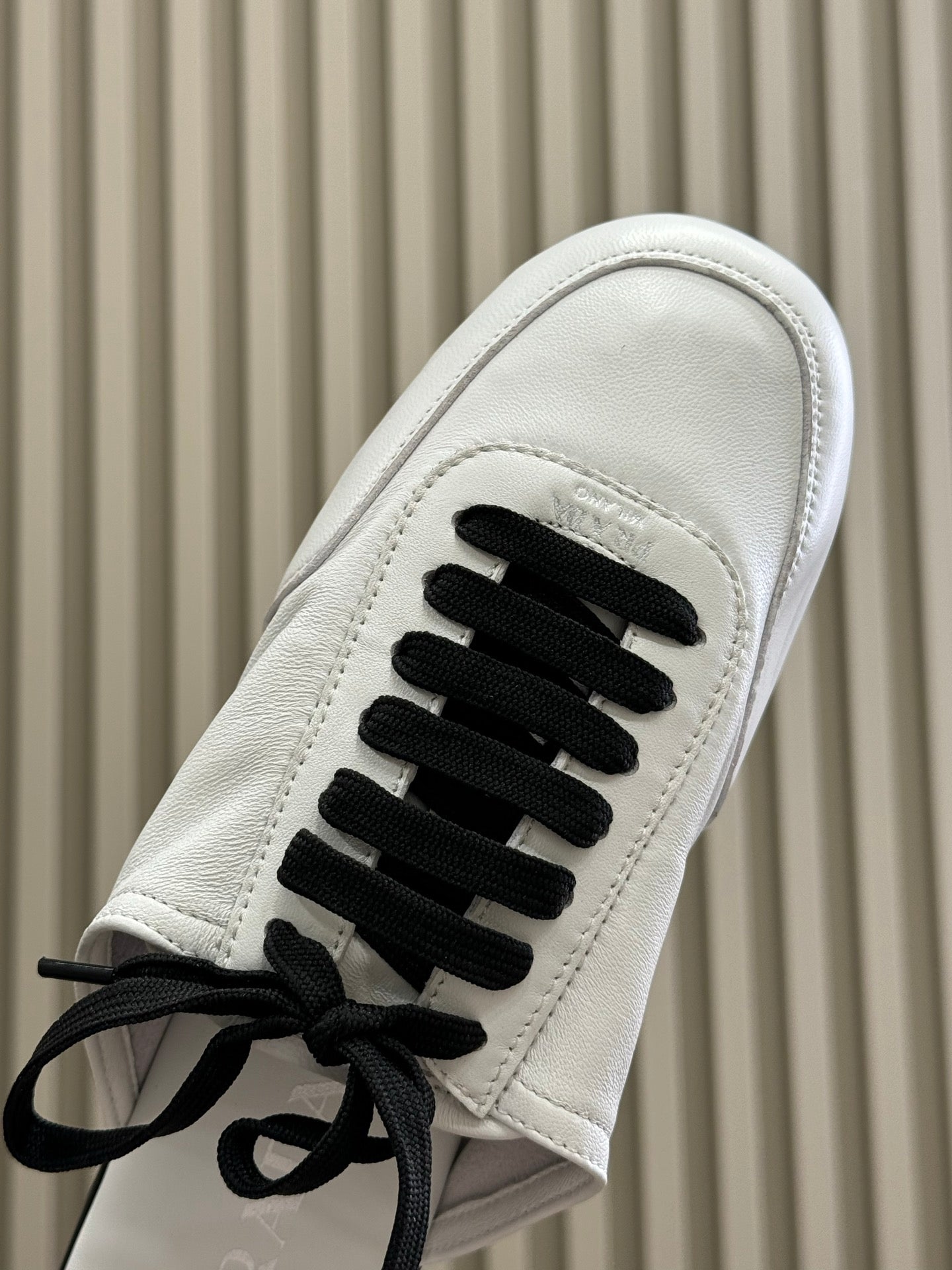 PRADA 25S COLLAPSE MULES IN WHITE CALFSKIN