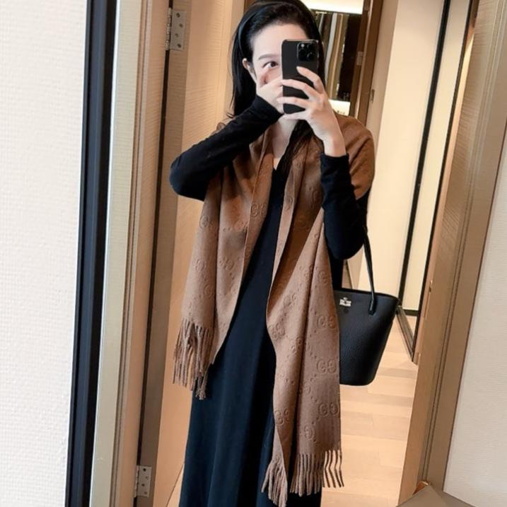SCARF IN BRONZE BROWN CASHMERE 405596
