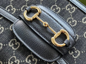 GG HORSEBIT 1955 MINI BAG 25 IN BLACK DENIM
