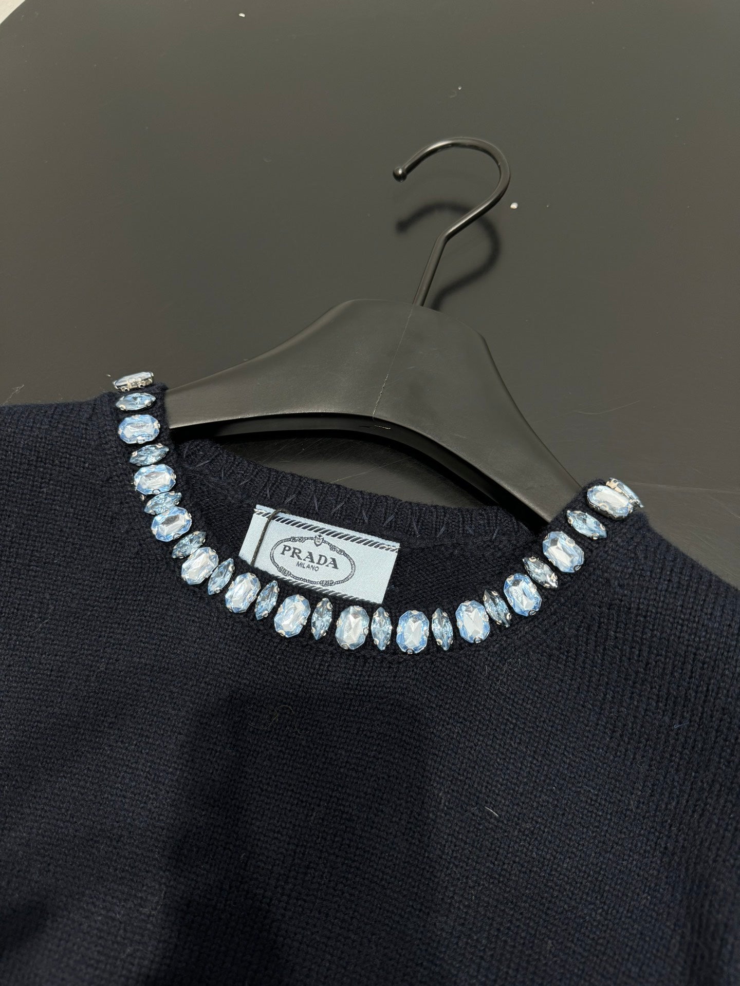 PRADA 25S BEADED CREW NECK SWEATER 313