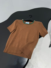 PRADA 25S BEADED CREW NECK SWEATER 314