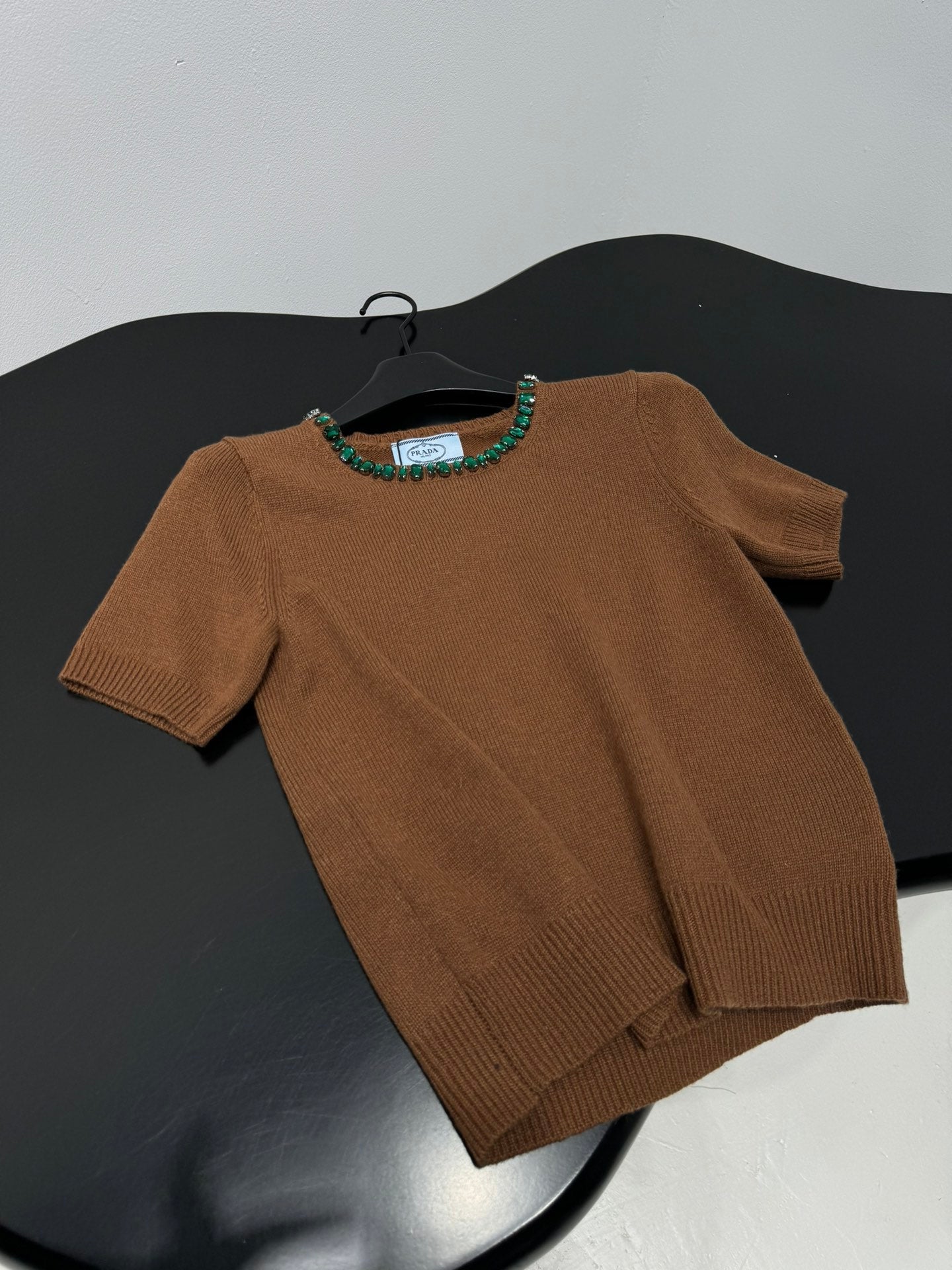 PRADA 25S BEADED CREW NECK SWEATER 314