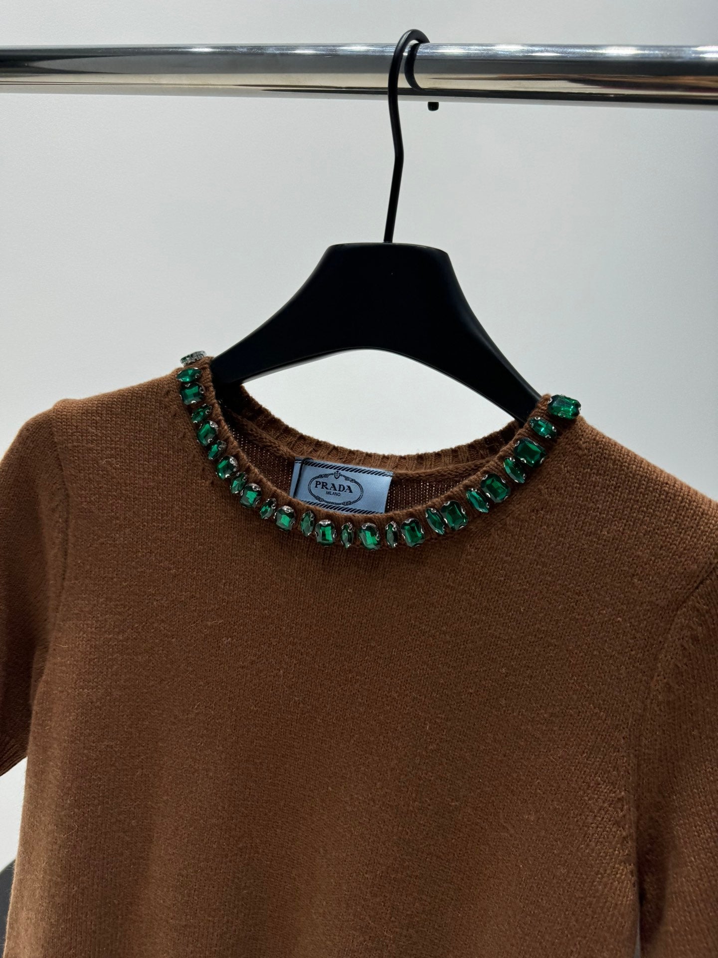 PRADA 25S BEADED CREW NECK SWEATER 314