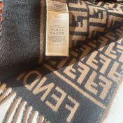 ROMA 190 FF SCRAF IN BROWN MIX BLACK WOOL AND CASHMERE