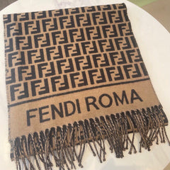 ROMA 190 FF SCRAF IN BROWN MIX BLACK WOOL AND CASHMERE