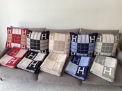 AVALON III THROW BLANKET 175 CM IN BLACK WOOL AND CASHMERE 351744