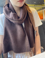 SCARF 180CM CHOCOLATE BROWN CASHMERE