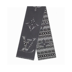 SCARF 200 CM IN MOUSE GRAY WOOL 390039