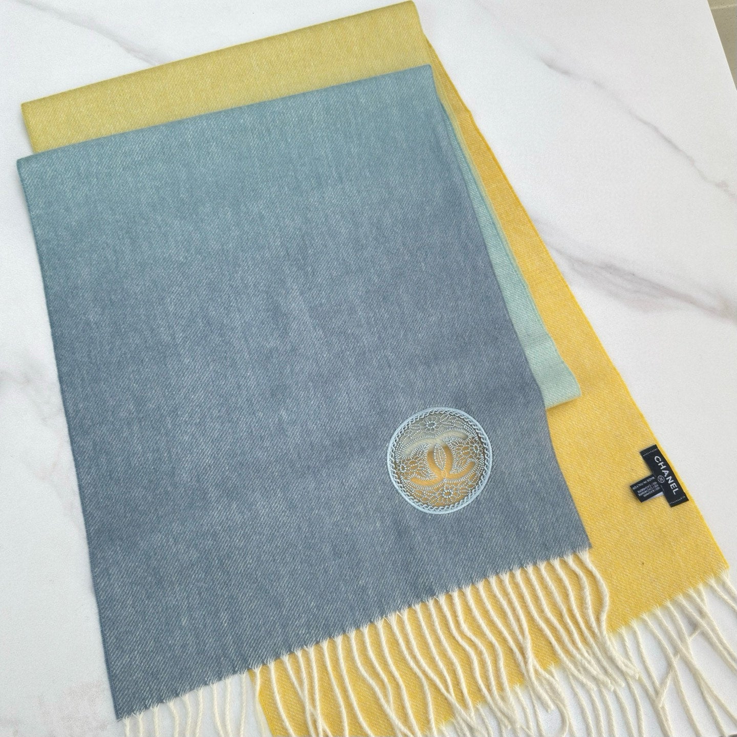 CHANEL 25S SCARF 180 IN CASHMERE 876135