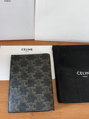CELINE 25S PASSPORT HOLDER WITH LOGO PRINT 13 IN CALFSKIN