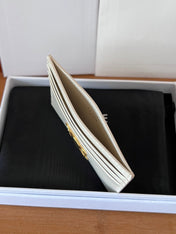 CELINE 25S CARD HOLDER WITH TRIOMPHE LOGO 11 IN IVORY CALFSKIN