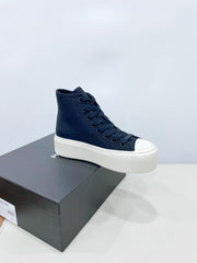 HIGH-TOP SEANKERS IN SPACE BLUE CANVAS