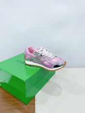 ORBIT SNEAKER IN BLUSH PINK TECHNICAL FABRIC AND METALLIC MESH
