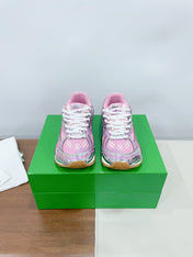 ORBIT SNEAKER IN BLUSH PINK TECHNICAL FABRIC AND METALLIC MESH