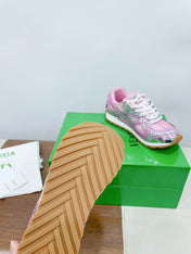 ORBIT SNEAKER IN BLUSH PINK TECHNICAL FABRIC AND METALLIC MESH