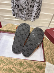 SANDALS IN BURNT ORANGE SUEDE EMBOSSED LOGO SILVER HARDWARE