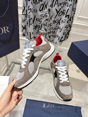 DIOR 25S MILE SERIES SNEAKERS 25MM IN BROWN SUEDE