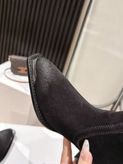 CELINE 25S HIGH BOOTS FOR FALL AND WINTER 45MM IN BLACK SUEDE