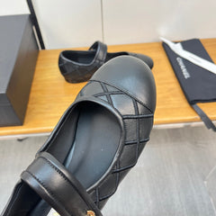 CHANEL 25S QUILTED MARY JANES BLACK IN CALFSKIN