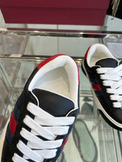 GG ACE SNEAKER IN BLACK SHEEPSKIN