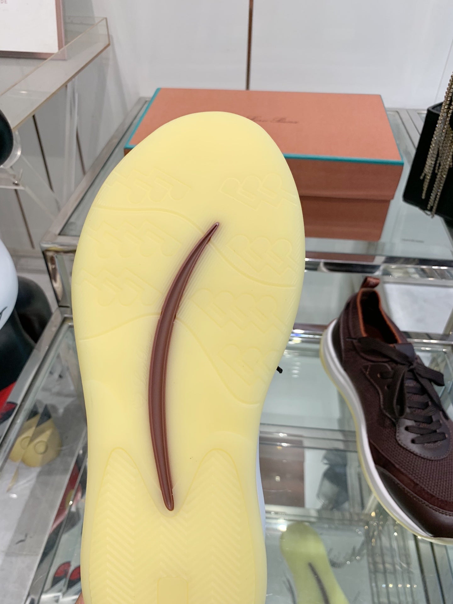 SNEAKER IN MAHOGANY RED CANVAS MIX SUEDE WITH LAMBSKIN