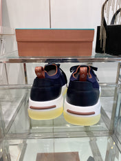 SNEAKER IN MIDNIGHT BLUE CANVAS MIX SUEDE WITH LAMBSKIN