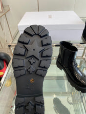 DIOR 25S D-QUEST ANKLE BOOT 35MM IN BLACK GLOSSY CALFSKIN