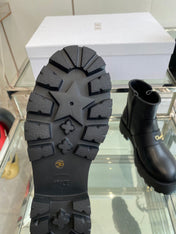 DIOR 25S D-QUEST ANKLE BOOT 35MM IN BLACK CALFSKIN