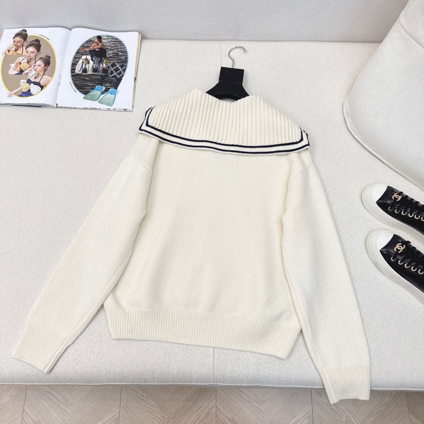 Gucci 25 Knitted Sweater Jacquard Wool Fabric