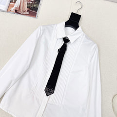 CC 25 Tie Shirt White Cotton