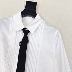 CC 25 Tie Shirt White Cotton